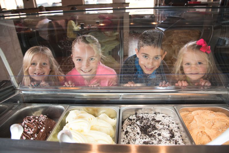 Kids staring at gelato